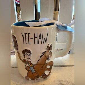 Rae Dunn Yee-Haw Mug - White and Blue
